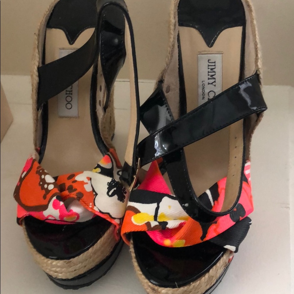 Never worn primrose espadrilles by jimmy Choo